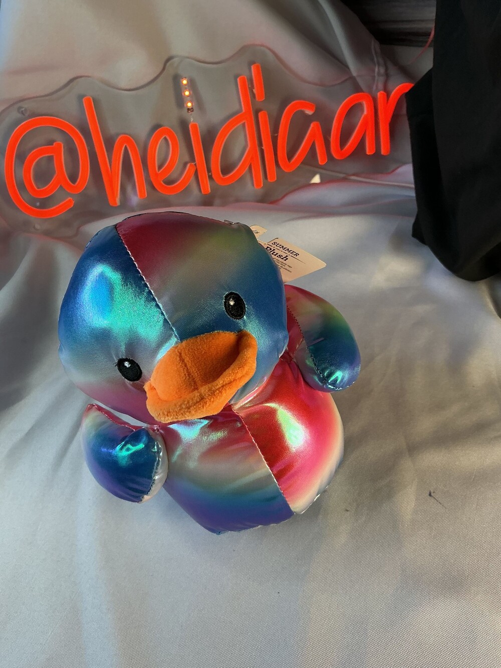 ★ Way to Celebrate Patriotic Quackerz Iridescent Rainbow Duck Plush 2025